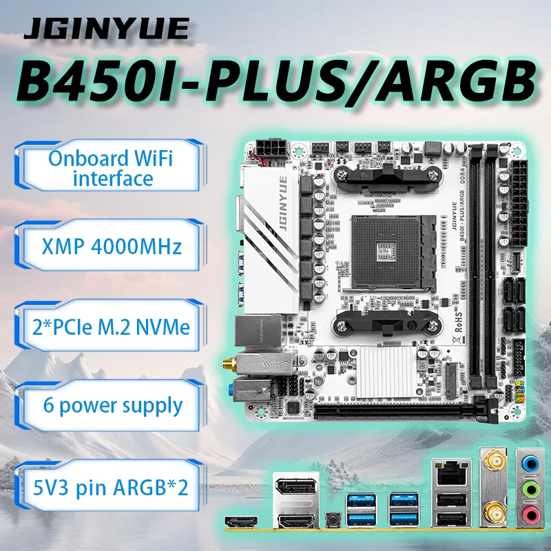 JGINYUE B450 ITX Motherboard S - Ddr4 3200Mhz recension och pris