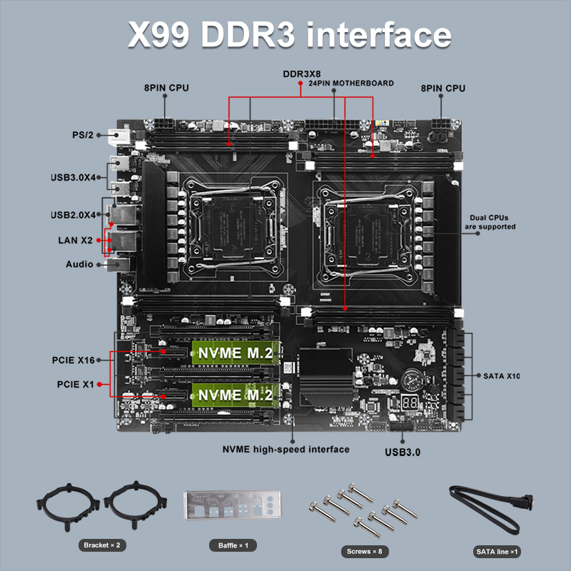X99 Dual-socket Cpu Motherboar - Ecc Ram Server recension och pris